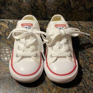 Infant Size 6 White Converse Shoes